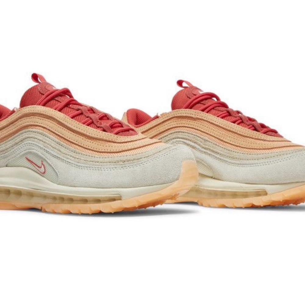 Nike Air Max 97 Coral and Beige Sneakers